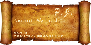 Paulini Józsiás névjegykártya